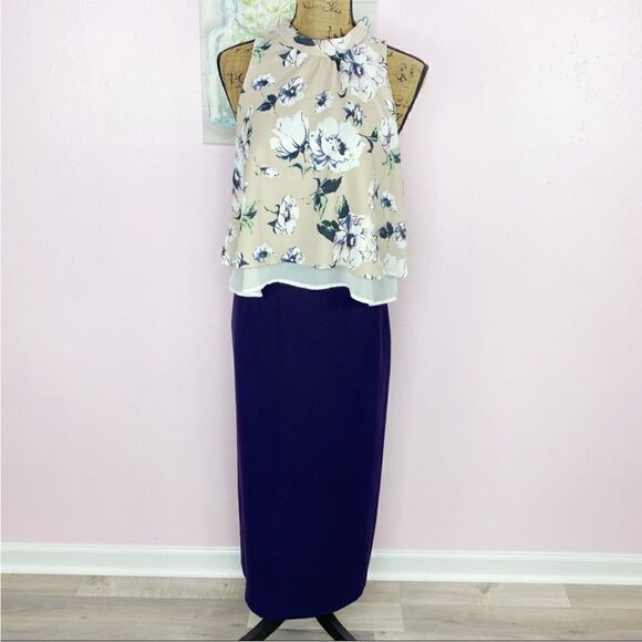 Astr the Label Floral Chiffon Layered Split Black Crop Blouse Blush XS - Picture 2 of 14